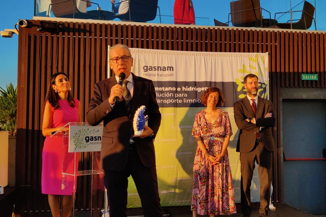josé alberto carbonell, director del port de barcelona, en el discurso de agradecimiento del premio a la innovación y sostenibilidad.
